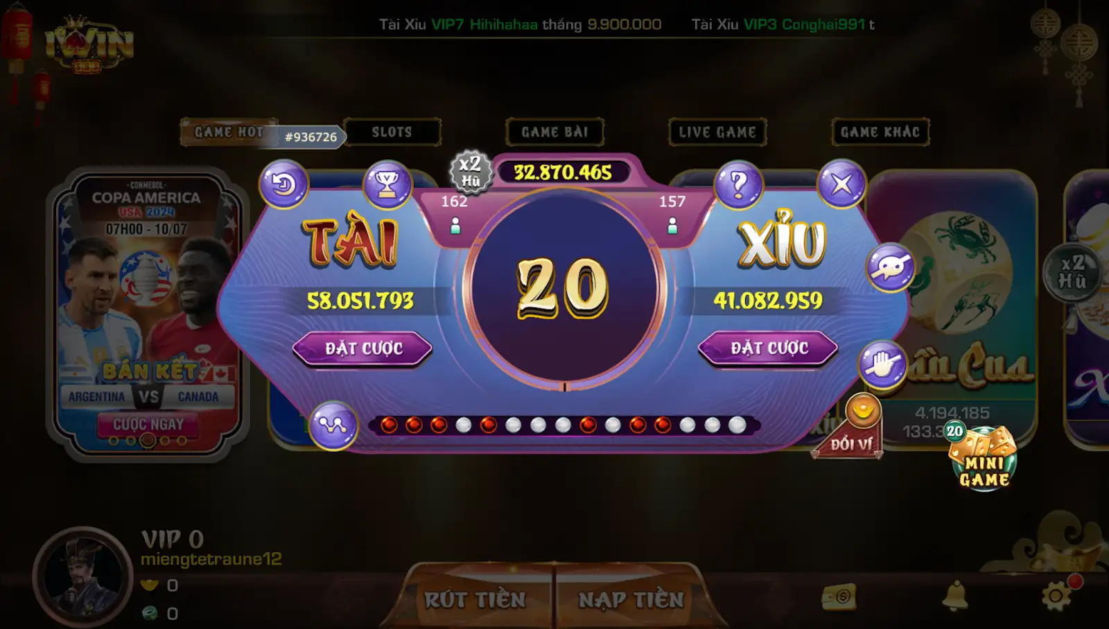 Iwin Tài Xỉu – Đây là tên trò chơi được đặt ở vị trí đầu tiên trong danh sách các tựa game hàng đầu năm 2024