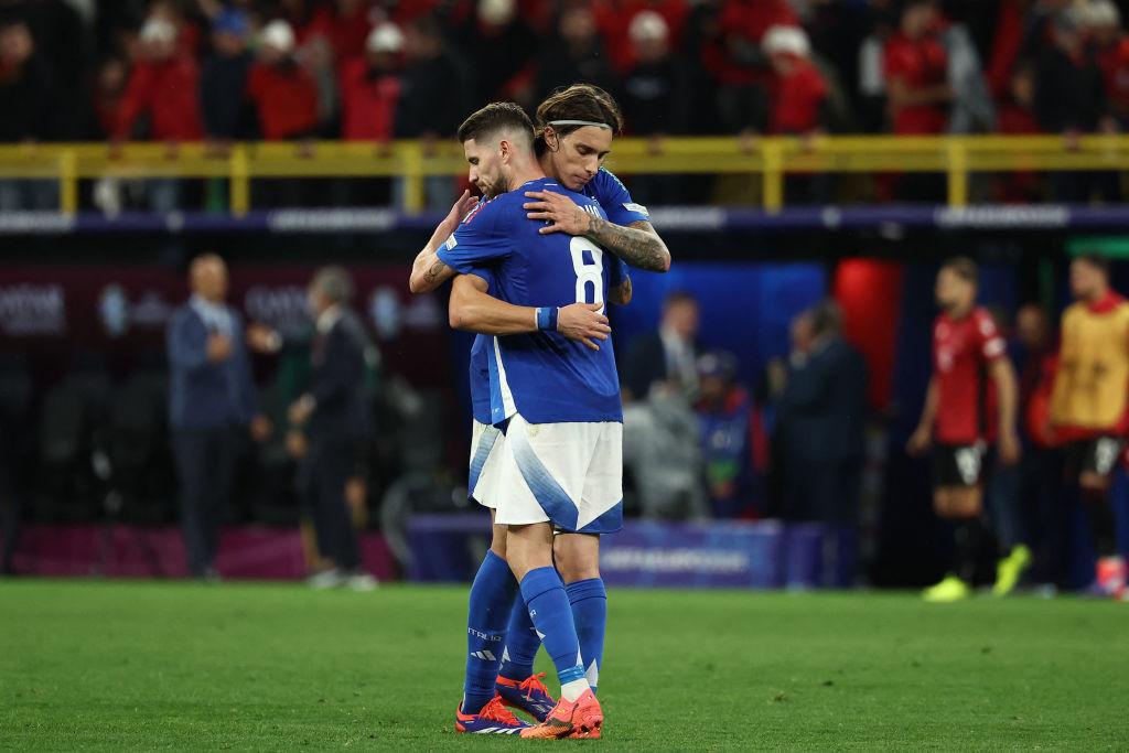 Jorginho and Riccardo Calafiori played together at Euro 2024 (Photo: Getty)