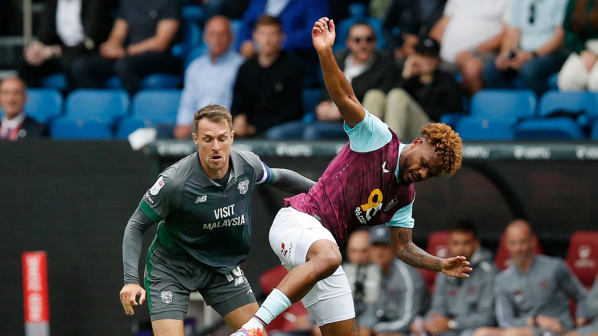 Aaron Ramsey ăn mừng bàn thắng trong màu áo Cardiff City mùa giải 2023-24