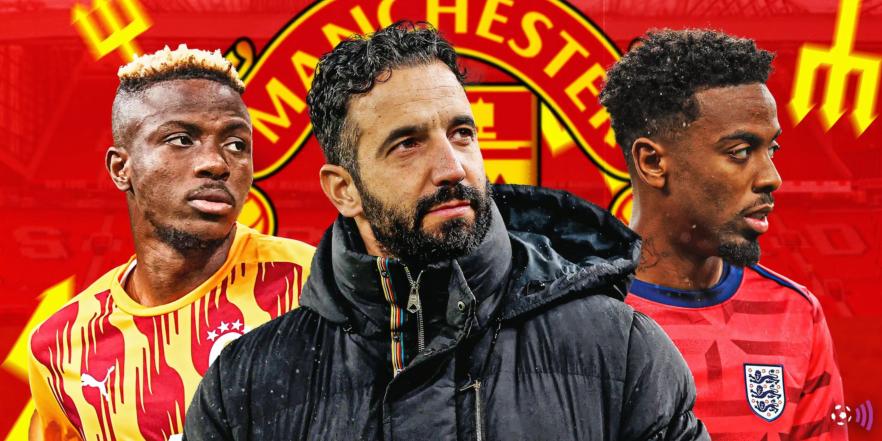 Đồ họa các mục tiêu chuyển nhượng tiềm năng của Man Utd dưới thời Amorim gồm Osimhen và Gomes