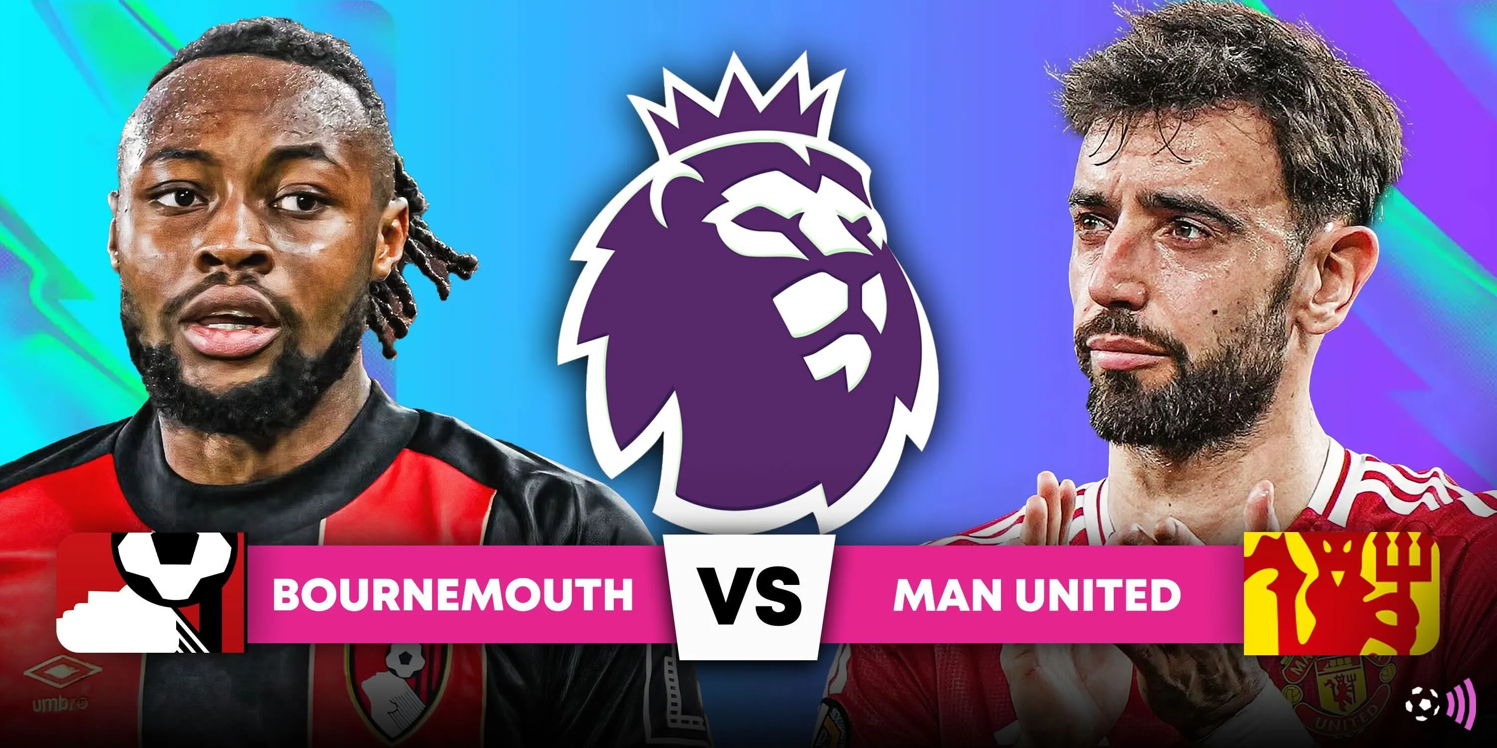 Pha tranh chấp giữa Semenyo (Bournemouth) và Bruno Fernandes (Man Utd)