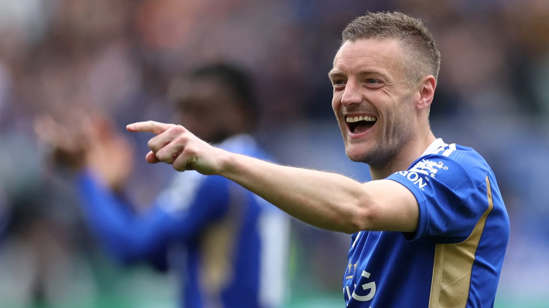 Tiền đạo Jamie Vardy thi đấu cho Leicester City, tương lai đang bỏ ngỏ sau khi rời CLB