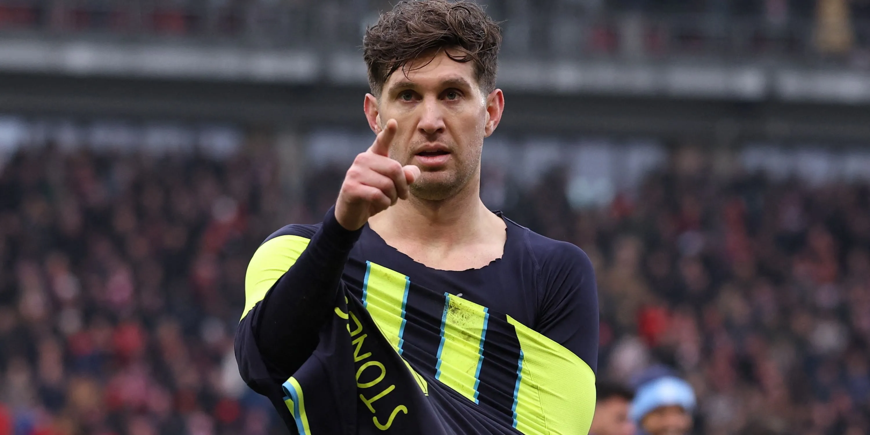 John Stones của Manchester City tỏ ra thất vọng sau trận đấu