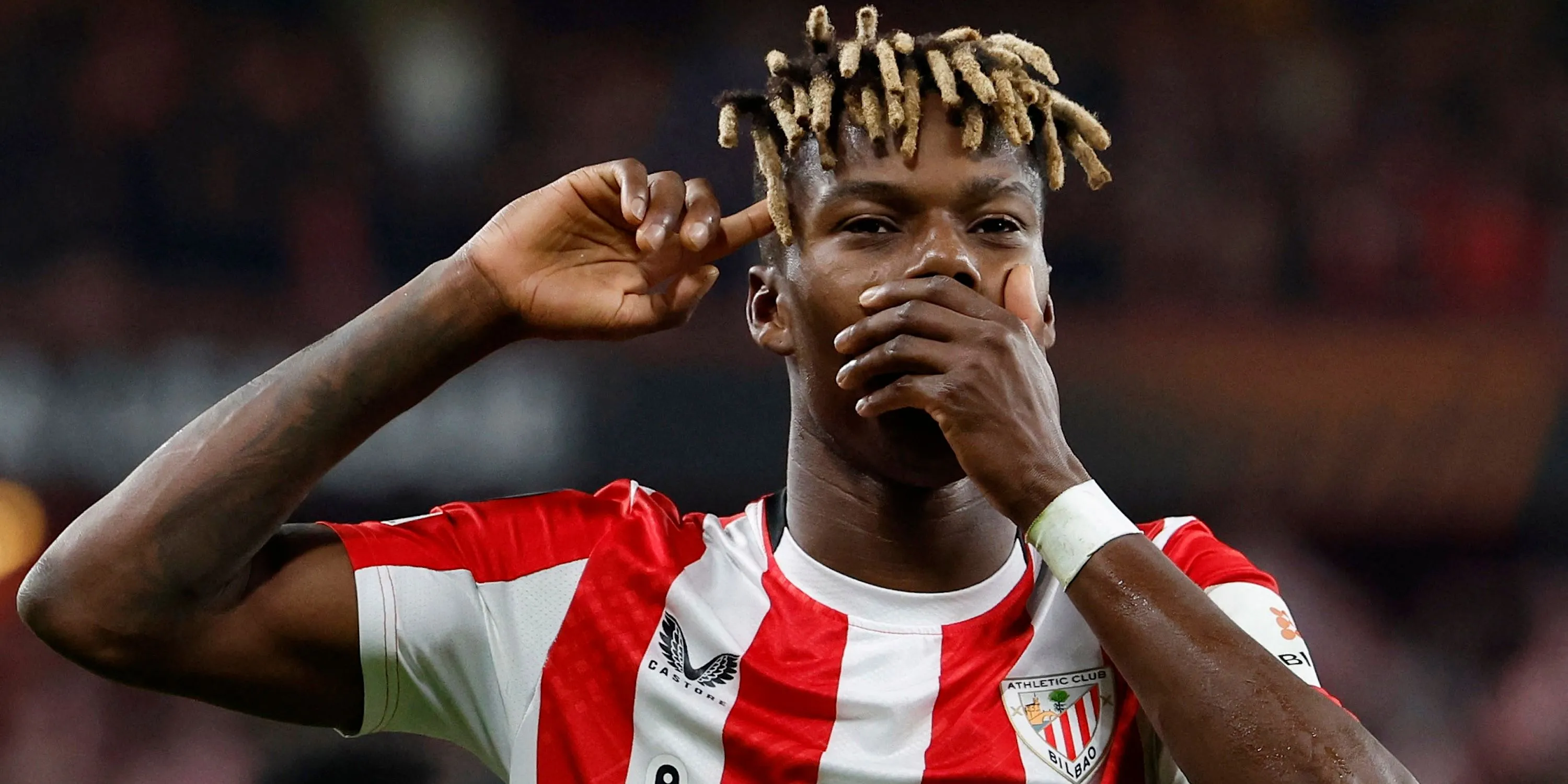 Nico Williams ăn mừng bàn thắng cho Athletic Bilbao, cầu thủ chạy cánh đầy triển vọng