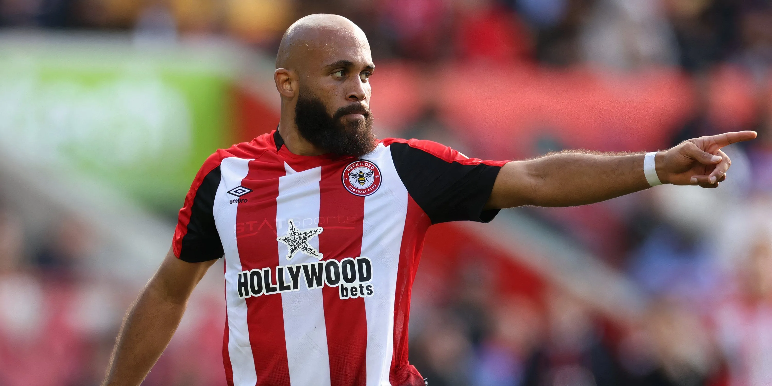 Tiền đạo Bryan Mbeumo của Brentford thi đấu tại Premier League