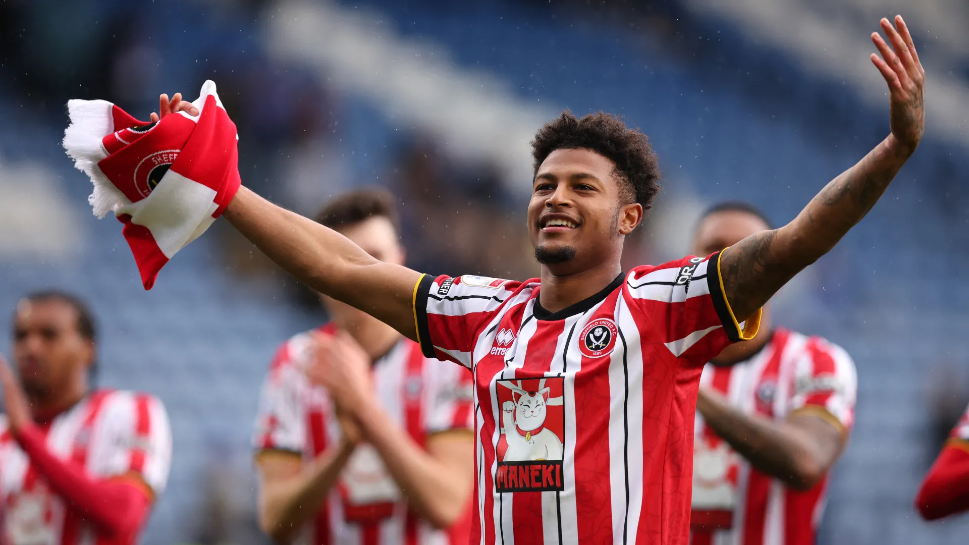 Tiền đạo Rhian Brewster trong màu áo Sheffield United