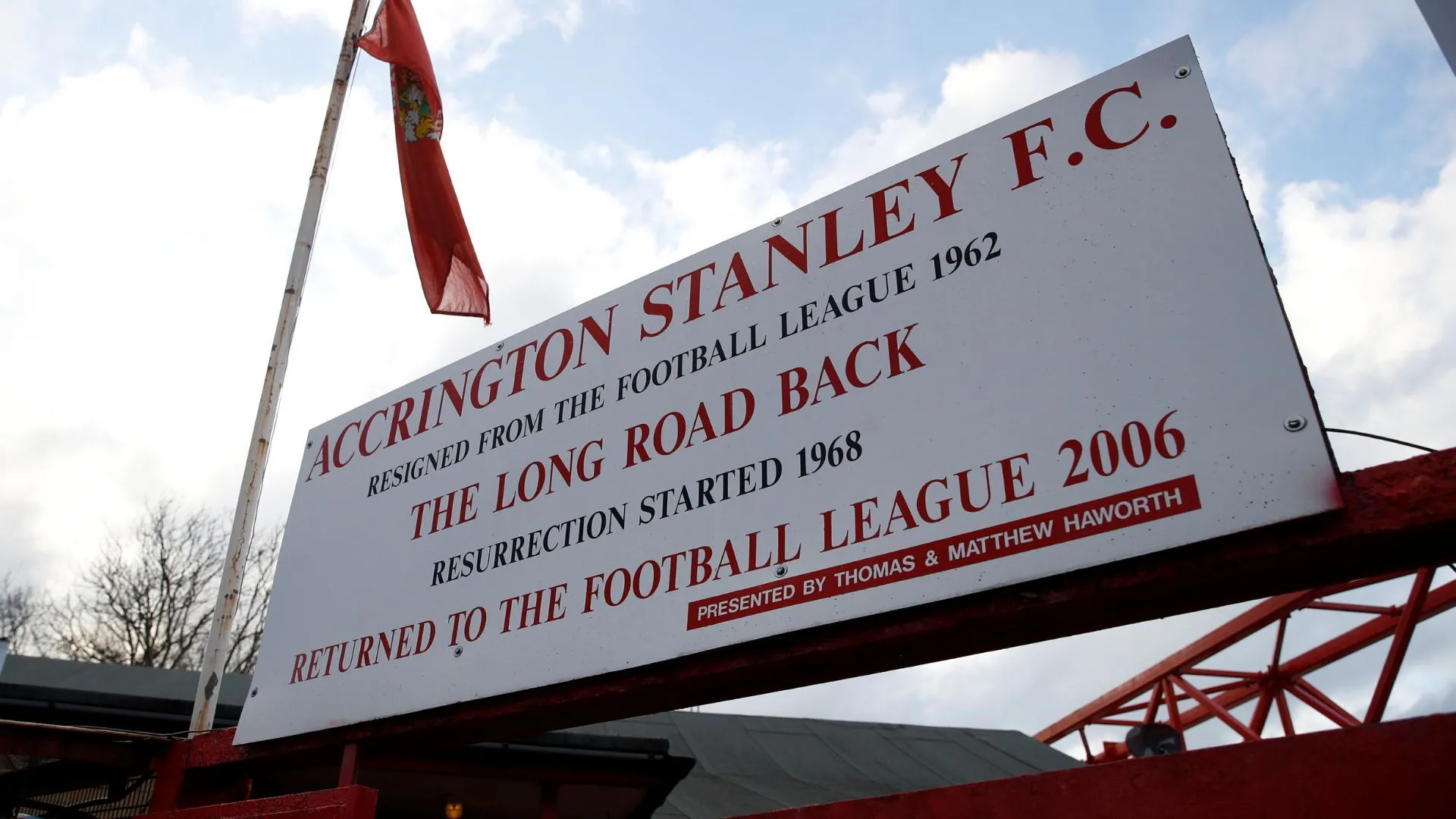 Góc nhìn chung về sân vận động Wham Stadium, sân nhà của Accrington Stanley
