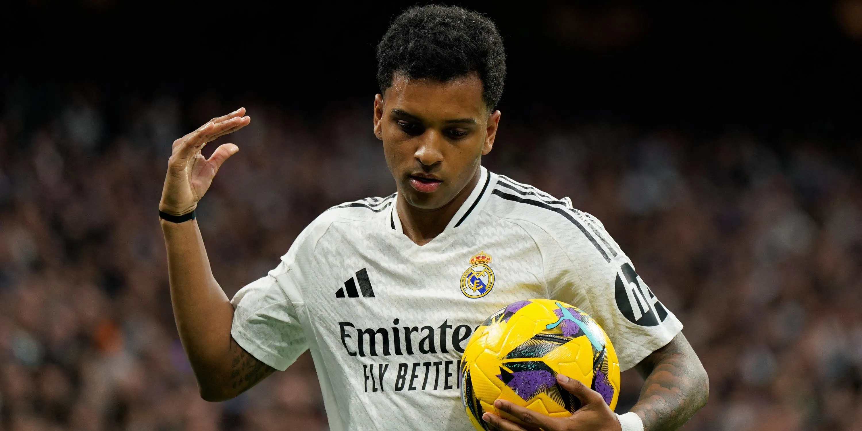 Rodrygo trong màu áo Real Madrid, mục tiêu chuyển nhượng hàng đầu của Tottenham