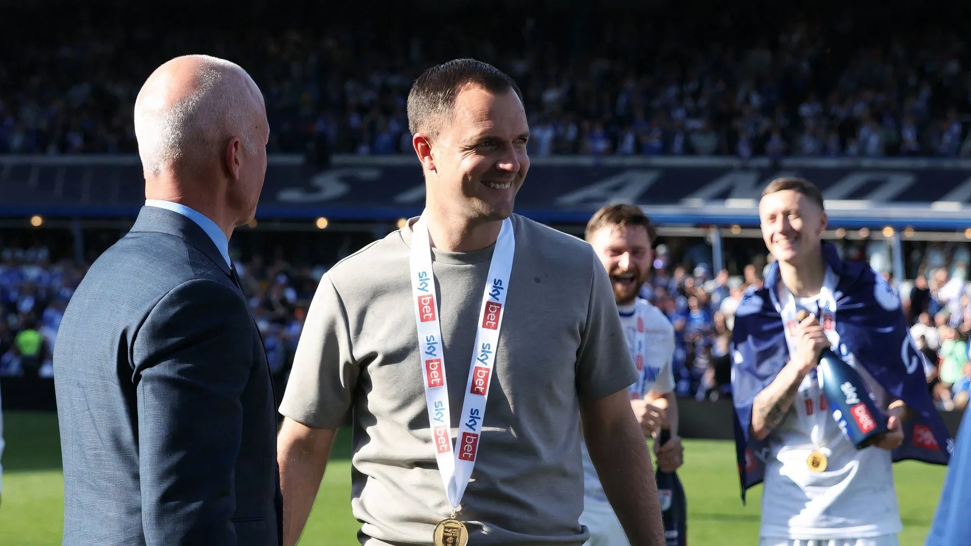 Birmingham City manager Chris Davies and co-owner Tom Wagner