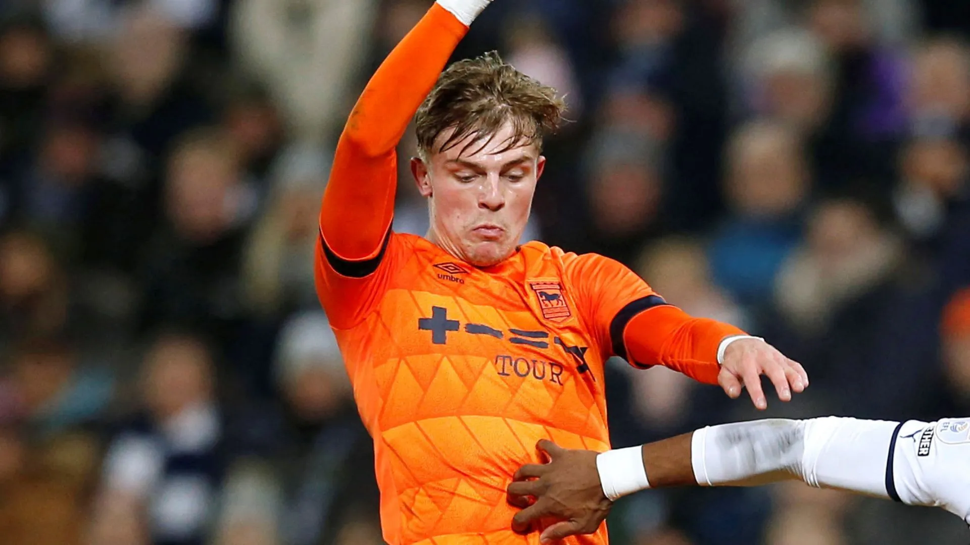 Brandon Williams trong màu áo Ipswich Town, một chặng dừng chân trong hành trình sự nghiệp